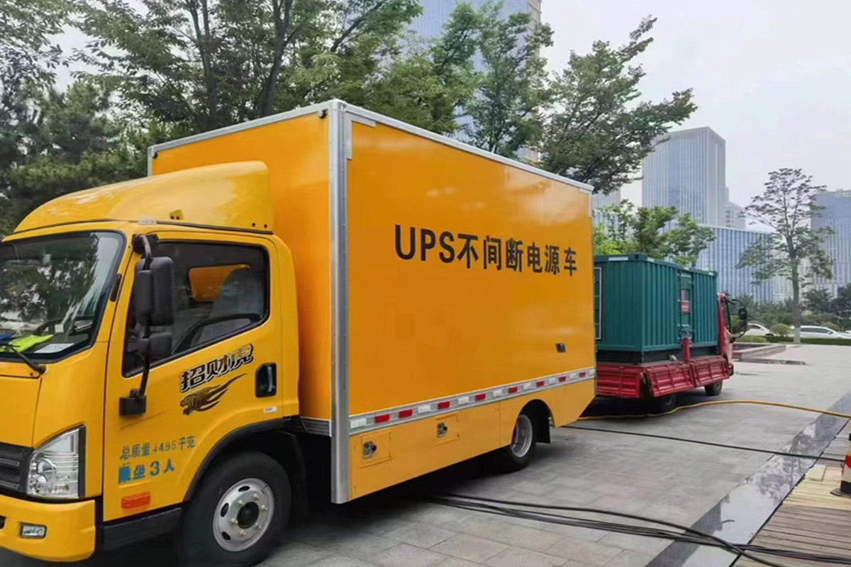 修文发电机租赁施工现场